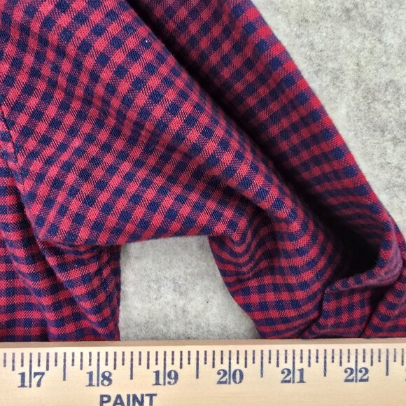 Gap Standard Fit Stretch Red & Blue Checkered Button-Down Shirt Size S - Picture 5 of 5